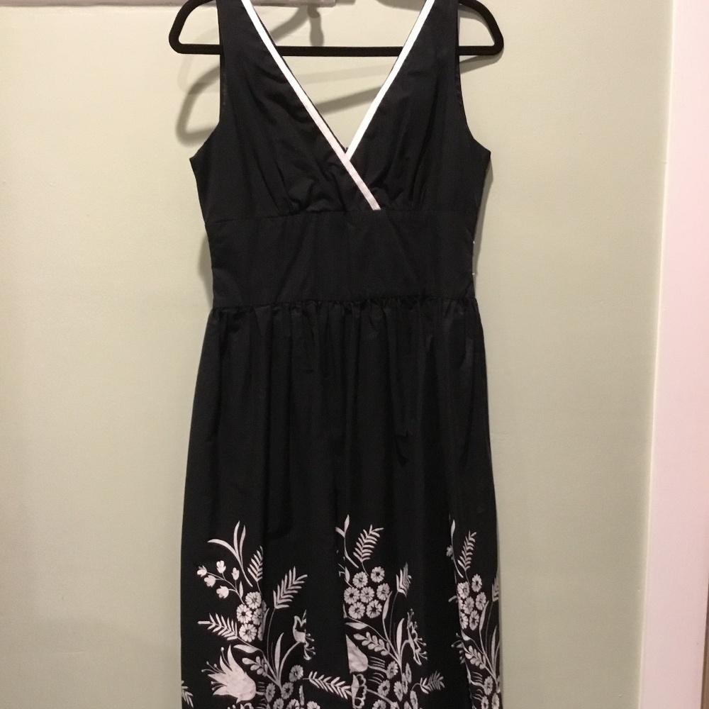 Mid calf 50's style summer cotton dress
